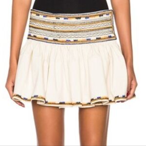 Isabel Marant Saxen Mini Skirt Embroidered Wrap Boho Bohemian Size 38 EU/8 US M